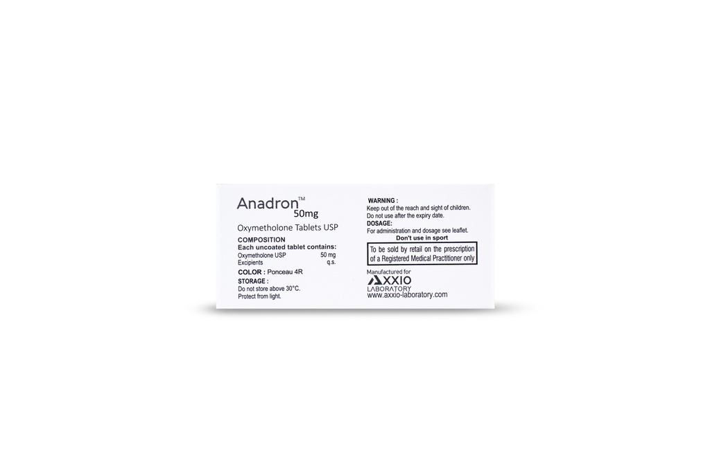Oxymetholone  Tablets  USP  50mg/50 tablets