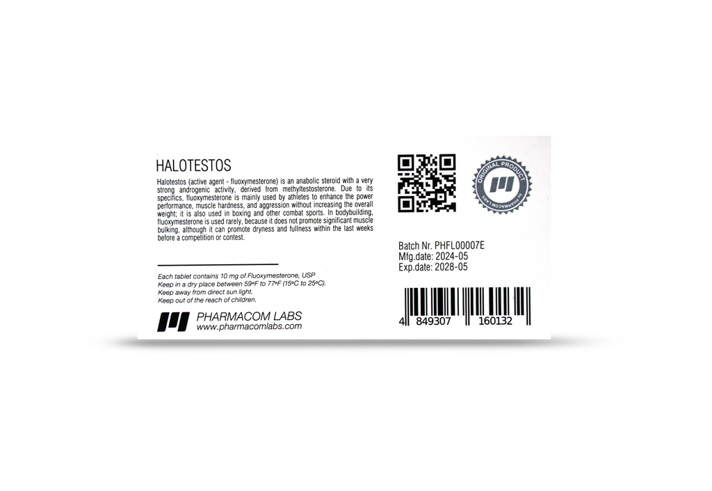 Halotestos 10 [Fluoxymesterone] (PHARMACOM)