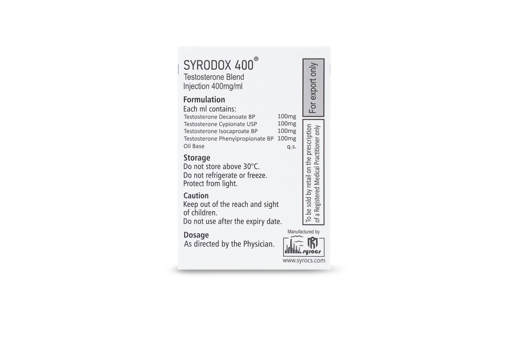 Testosterone Blend 400mg (Syrocs)10 ML VIALS 
