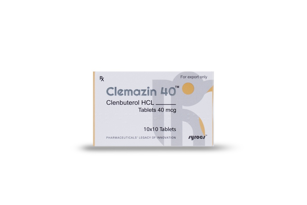 Clenbuterol HCL 40mcg (10x10 Tablets) (Syrocs)