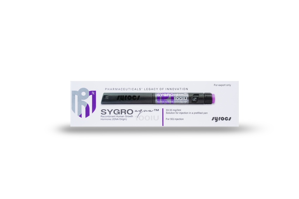 Somatropin Solution for injection 33.33mg/3ml - pen 100IU (Syrocs)
