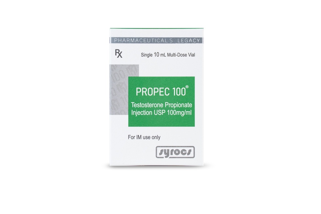 Testosterone Propionate USP 100mg/ml (Syrocs)10 ML VIALS 